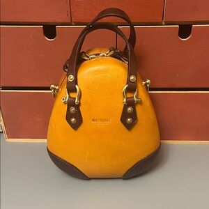 Cognac Leather Fairy Lantern bag by Old Trend